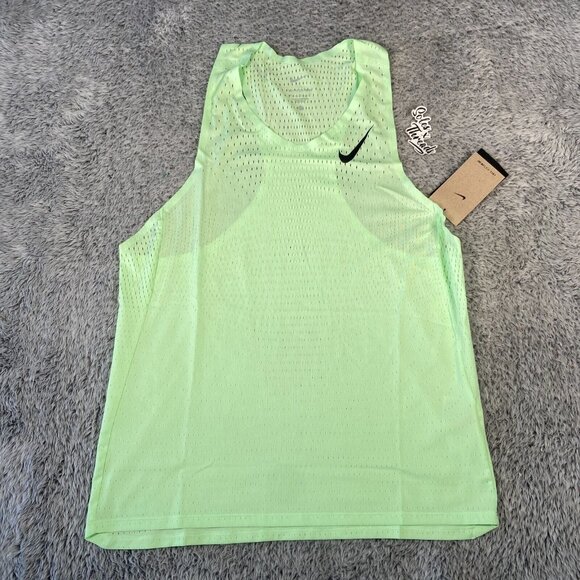 Nike Aeroswift ADV Running Singlet Sizes Men Vapor Green FN4231-376 - Picture 1 of 4